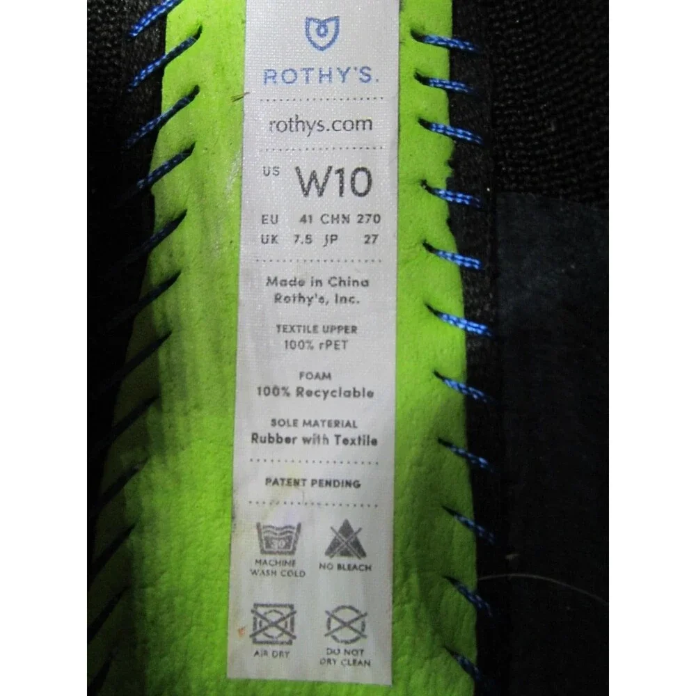 Rothy's Womens Black Flat Round Toe Knit Ballet Slip On Loafers Size US 10 - Picture 13 of 16